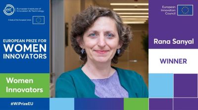 Avrupa Kadın Yenilikçiler Ödülü’nü biyoteknoloji alanındaki başarılı çalışmaları ile Türkiye’den Prof. Dr. Rana Sanyal kazandı